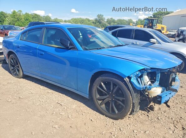 2C3CDXHG5GH115151 2016 DODGE CHARGER Blue Delantero derecho