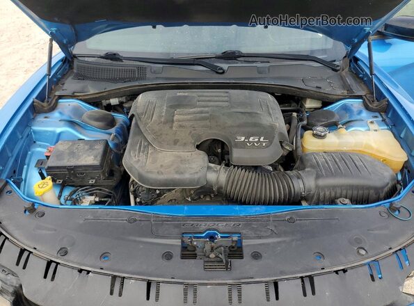 2C3CDXHG5GH210843 2016 DODGE CHARGER Blue Սալոնի հետևի տեսք