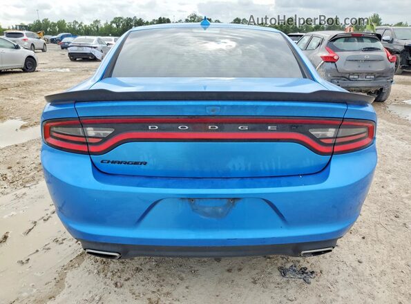 2C3CDXHG5GH210843 2016 DODGE CHARGER Blue Հետևի տեսք
