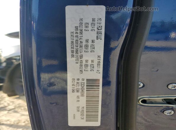 2C3CDXHG5HH593068 2017 DODGE CHARGER Blue VIN կոդի պիտակի տեսք
