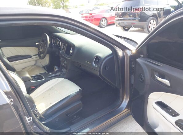 2C3CDXHG5HH623802 2017 DODGE CHARGER Gray Вид салону спереду