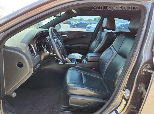 2C3CDXHG5HH653088 2017 DODGE CHARGER Серый Вид салона спереди