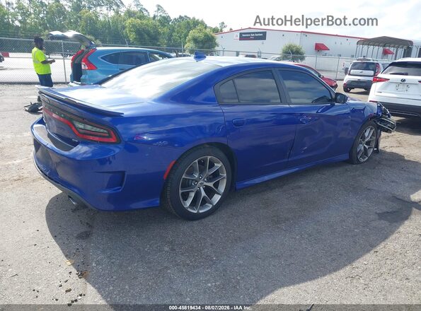 2C3CDXHG5KH626948 2019 DODGE CHARGER Blue Trasero derecho