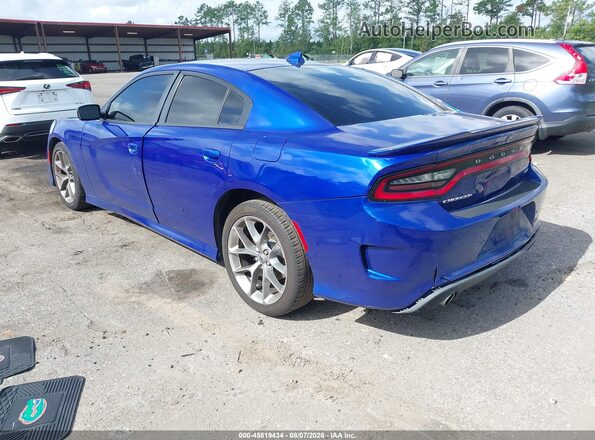 2C3CDXHG5KH626948 2019 DODGE CHARGER Blue Trasero izquierdo