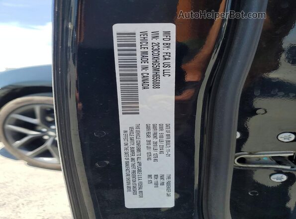 2C3CDXHG5MH656888 2021 DODGE CHARGER Black ძრავის განყოფილების ხედი