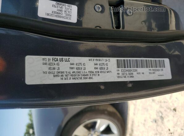 2C3CDXHG6GH132301 2016 DODGE CHARGER Black Vista del compartimento del motor