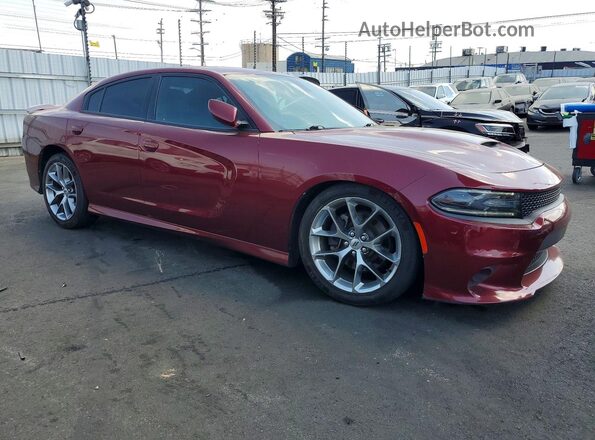 2C3CDXHG6LH145429 2020 DODGE CHARGER Burgundy Delantero derecho