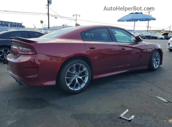 2C3CDXHG6LH145429 2020 DODGE CHARGER Burgundy Trasero derecho