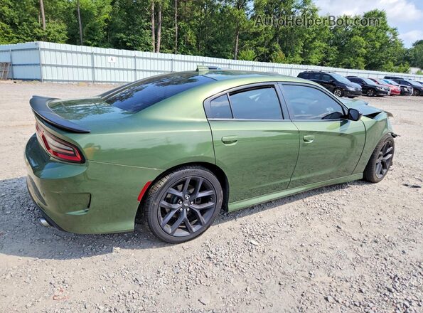 2C3CDXHG6MH507650 2021 DODGE CHARGER Зеленый Задняя правая четверть