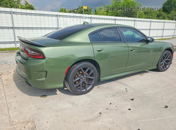 2C3CDXHG6NH227907 2022 DODGE CHARGER Зеленый Задняя правая четверть