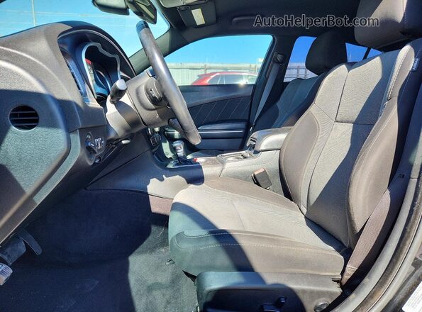 2C3CDXHG7GH241138 2016 DODGE CHARGER Black წინა სალონის ხედი