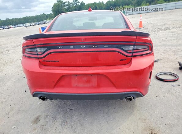 2C3CDXHG7KH545191 2019 DODGE CHARGER Красный Вид сзади