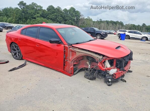 2C3CDXHG7KH545191 2019 DODGE CHARGER Красный Передняя правая четверть