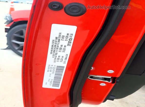 2C3CDXHG7KH545191 2019 DODGE CHARGER Красный Вид наклейки с VIN-кодом