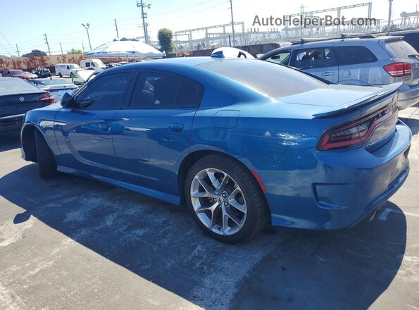 2C3CDXHG7LH188113 2020 DODGE CHARGER Blue Trasero izquierdo