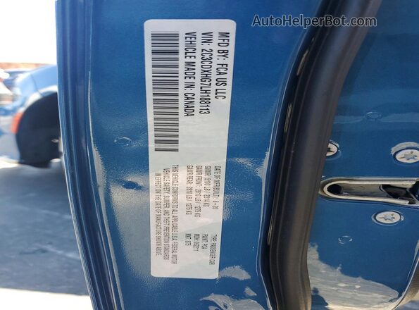 2C3CDXHG7LH188113 2020 DODGE CHARGER Blue Vista del compartimento del motor