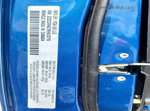 2C3CDXHG7MH612715 2021 DODGE CHARGER Синий Вид подкапотного пространства