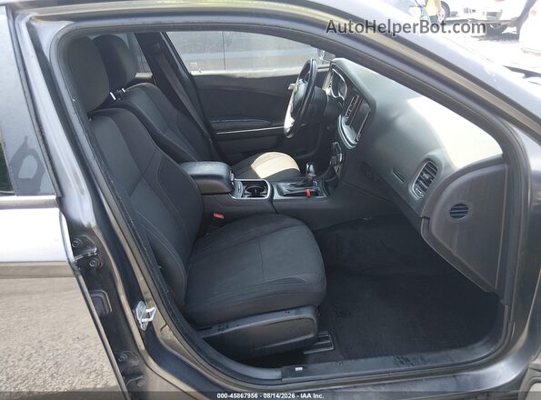 2C3CDXHG8GH204857 2016 DODGE CHARGER Gray Widok wnętrza z przodu