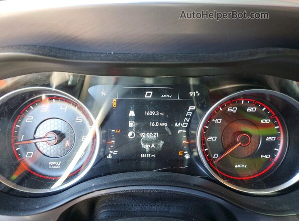 2C3CDXHG8MH506855 2021 DODGE CHARGER Gray Вид щитка приладів