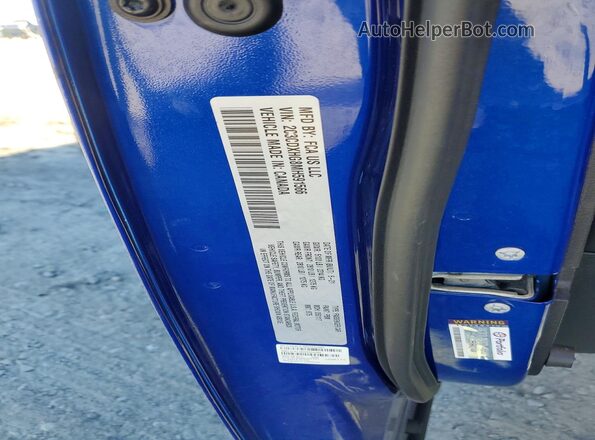 2C3CDXHG8MH591566 2021 DODGE CHARGER Blue Widok komory silnika