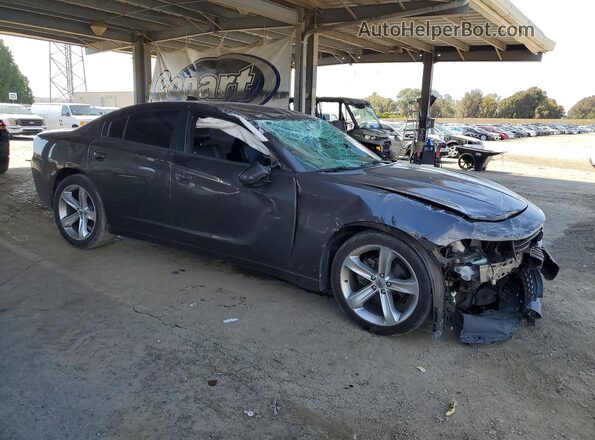 2C3CDXHG9HH644085 2017 DODGE CHARGER Gray Delantero derecho