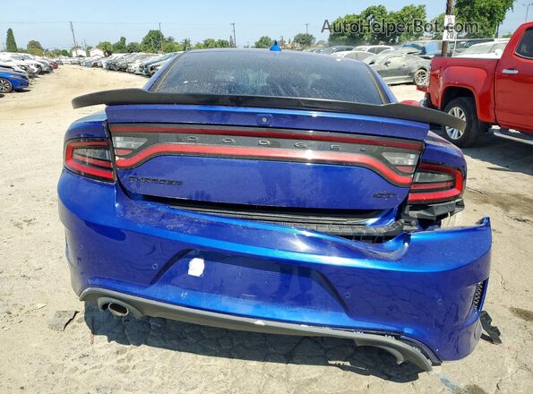 2C3CDXHG9NH138719 2022 DODGE CHARGER Blue Вид ззаду