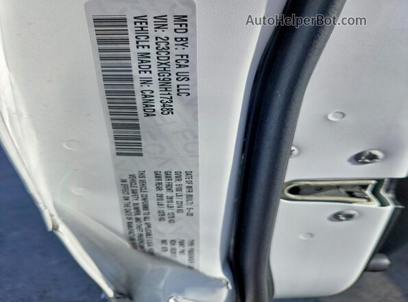 2C3CDXHG9NH173485 2022 DODGE CHARGER Белый Вид наклейки с VIN-кодом