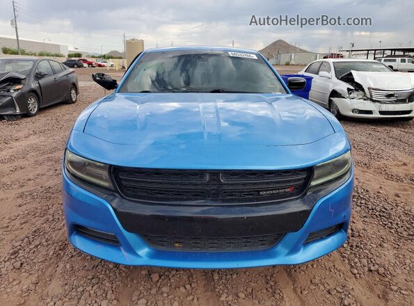 2C3CDXHGXGH143690 2016 DODGE CHARGER Blue Instrument cluster view