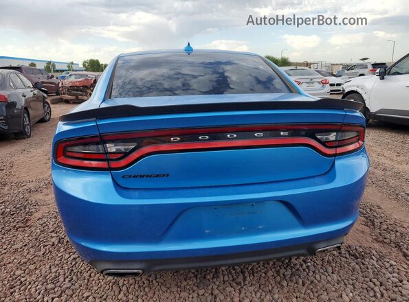 2C3CDXHGXGH143690 2016 DODGE CHARGER Blue Rear seats view