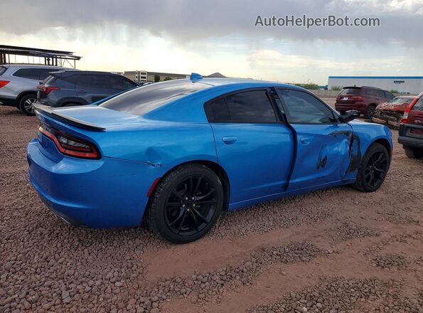 2C3CDXHGXGH143690 2016 DODGE CHARGER Blue Front view