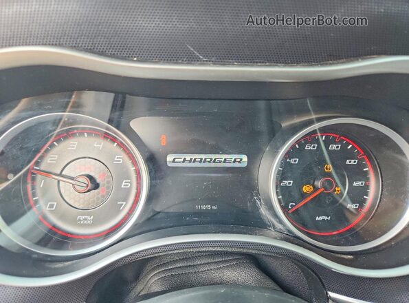 2C3CDXHGXGH166757 2016 DODGE CHARGER Black Вид щитка приладів