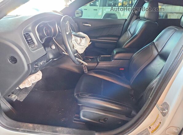 2C3CDXHGXHH581546 2017 DODGE CHARGER White წინა სალონის ხედი