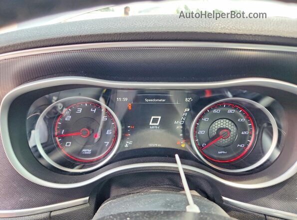 2C3CDXHGXHH584222 2017 DODGE CHARGER Silver Вид щитка приладів