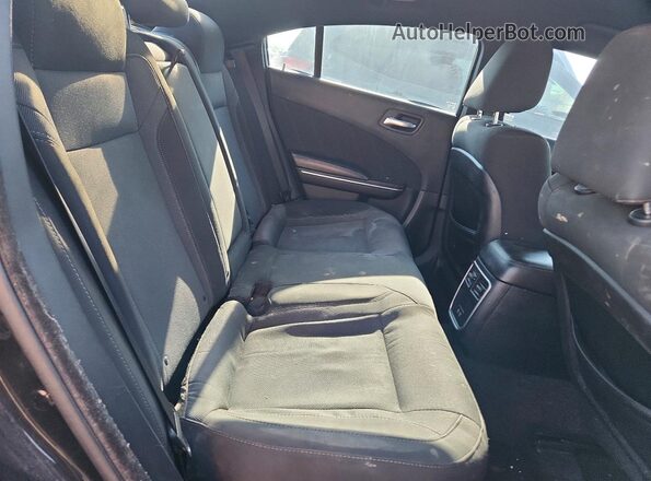 2C3CDXHGXJH169469 2018 DODGE CHARGER Black Widok tylnych siedzeń