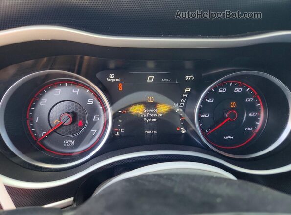 2C3CDXHGXJH169469 2018 DODGE CHARGER Black Widok zestawu wskaźników