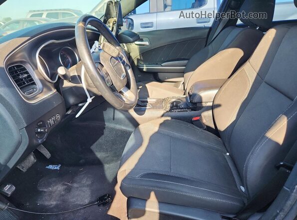 2C3CDXHGXJH169469 2018 DODGE CHARGER Black Widok wnętrza z przodu