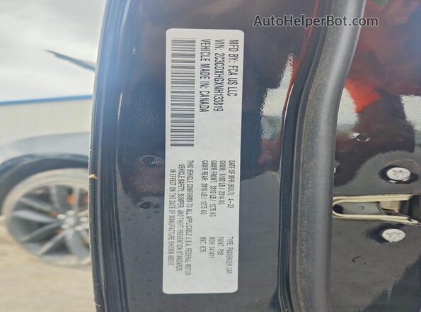 2C3CDXHGXNH133819 2022 DODGE CHARGER Black Widok naklejki z numerem VIN