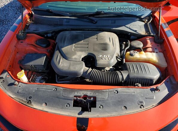 2C3CDXJG0GH341656 2016 DODGE CHARGER Orange Vista interior trasera