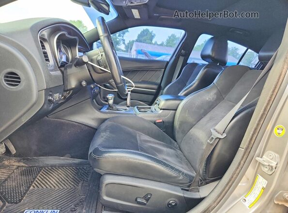 2C3CDXJG0JH190003 2018 DODGE CHARGER Gray Widok wnętrza z przodu