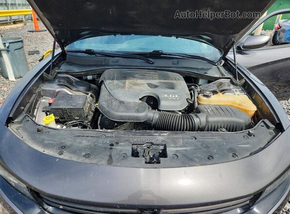 2C3CDXJG1HH614301 2017 DODGE CHARGER Gray უკანა სალონის ხედი