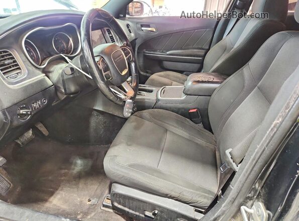 2C3CDXJG2HH660879 2017 DODGE CHARGER Black წინა სალონის ხედი