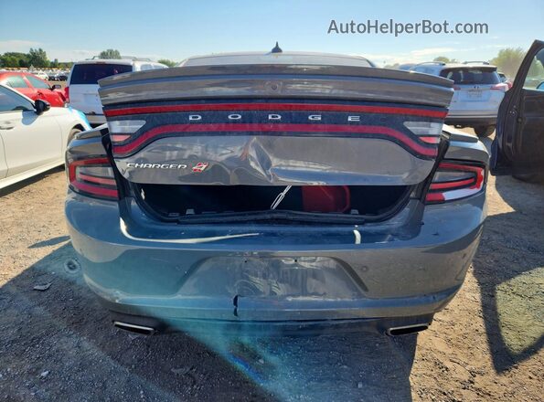 2C3CDXJG2JH256003 2018 DODGE CHARGER Gray უკანა ხედი