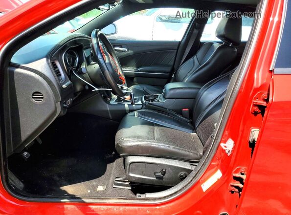 2C3CDXJG2KH659013 2019 DODGE CHARGER Red Вид салону спереду