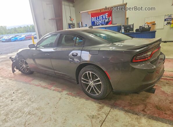 2C3CDXJG3KH749822 2019 DODGE CHARGER Gray Delantero derecho