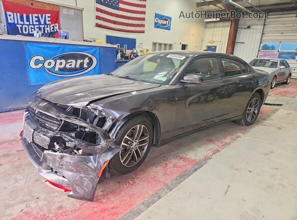 2C3CDXJG3KH749822 2019 DODGE CHARGER Gray Trasero izquierdo
