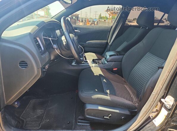 2C3CDXJG4JH230972 2018 DODGE CHARGER Black Widok wnętrza z przodu