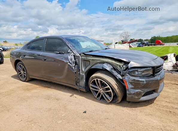 2C3CDXJG4KH756214 2019 DODGE CHARGER Gray Delantero derecho