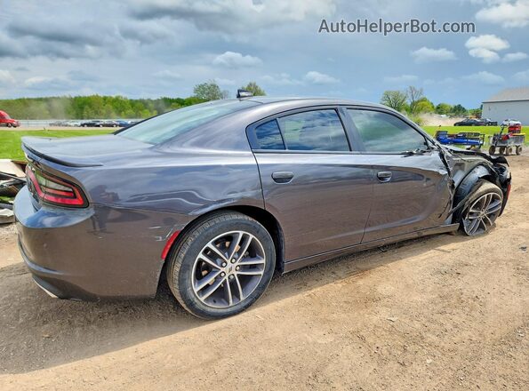 2C3CDXJG4KH756214 2019 DODGE CHARGER Gray Trasero derecho