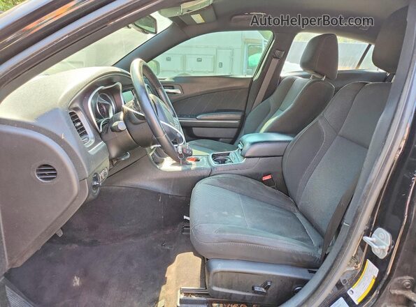 2C3CDXJG5GH259812 2016 DODGE CHARGER Черный Вид салона спереди