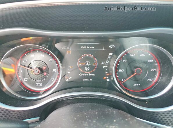 2C3CDXJG5JH224811 2018 DODGE CHARGER Black ხელსაწყოთა პანელის ხედი